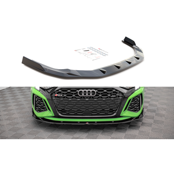 Добавка за предна броня/лип спойлер  V.2 Audi RS3 8y - Maxton Design