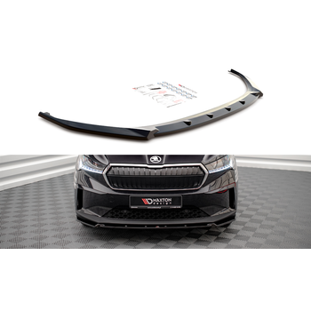 Добавка за предна броня/лип спойлер  V.2 Skoda Enyaq IV - Maxton Design