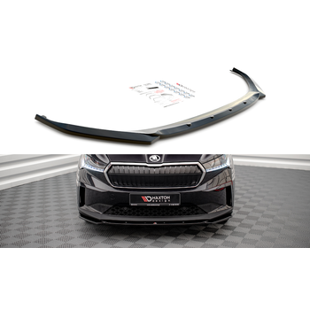 Добавка за предна броня/лип спойлер  V.3 Skoda Enyaq IV - Maxton Design