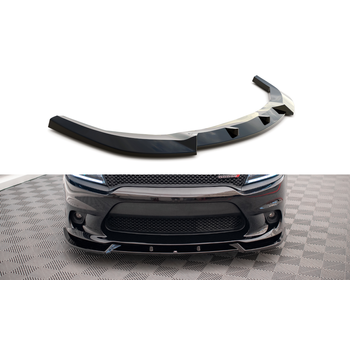 Добавка за предна броня/лип спойлер  V.2 Dodge Charger SRT Mk7 Facelift - Maxton Design
