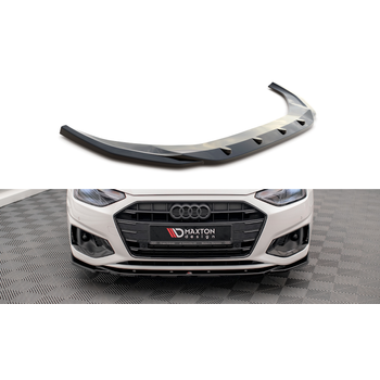 Добавка за предна броня/лип спойлер  V.2 Audi A4 B9 Facelift - Maxton Design