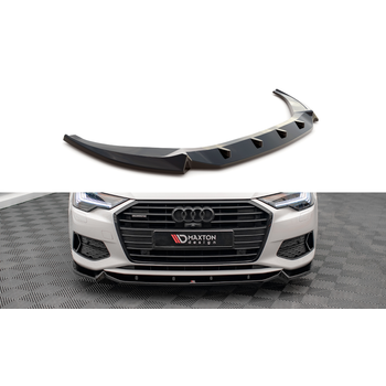 Добавка за предна броня/лип спойлер  V.2 Audi A6 C8 - Maxton Design