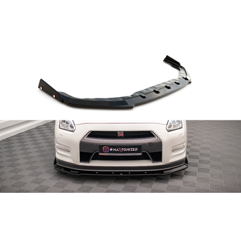 Добавка за предна броня/лип спойлер  + Добавки Nissan GTR R35 Facelift - Maxton Design