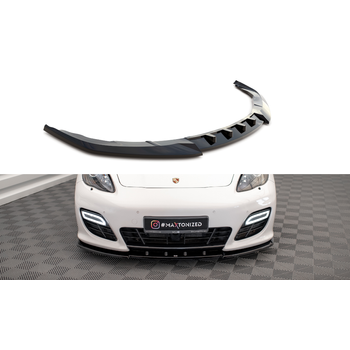 Добавка за предна броня/лип спойлер  V.1 Porsche Panamera Turbo Sport Design Package 970 - Maxton Design