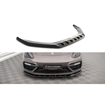 Добавка за предна броня/лип спойлер  V.1 Porsche Panamera E-Hybrid 971 - Maxton Design