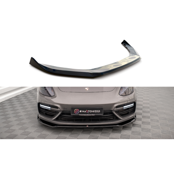 Добавка за предна броня/лип спойлер  V.2 Porsche Panamera E-Hybrid 971 - Maxton Design