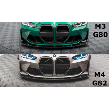 Добавка за предна броня/лип спойлер  на въглеродни влакна V.1 BMW M4 G82 / M3 G80