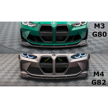 Добавка за предна броня/лип спойлер  на въглеродни влакна V.2 BMW M4 G82 / M3 G80