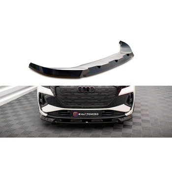 Добавка за предна броня/лип спойлер  V.1 Audi Q4 E-Tron Sportback Mk1 - Maxton Design