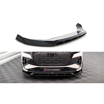 Добавка за предна броня/лип спойлер  V.2 Audi Q4 E-Tron Sportback Mk1 - Maxton Design