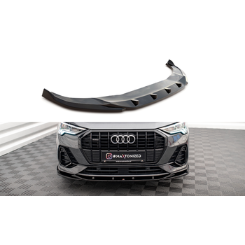 Добавка за предна броня/лип спойлер  V.1 Audi Q3 S-Line F3 - Maxton Design