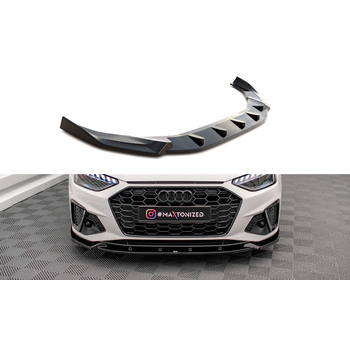 Добавка за предна броня/лип спойлер  V.1 Audi A4 S-Line / S4 B9 Фаслиф - Maxton Design