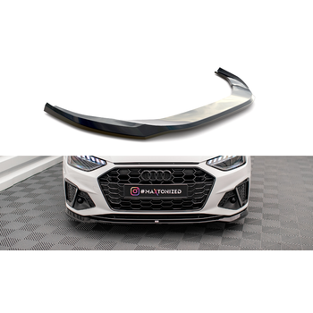 Добавка за предна броня/лип спойлер  V.2 Audi A4 S-Line / S4 B9 Фаслиф - Maxton Design