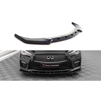 Добавка за предна броня/лип спойлер  V.2 Infiniti Q50 S Mk1 - Maxton Design