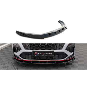 Добавка за предна броня/лип спойлер  V.2 Hyundai Kona N Mk1 - Maxton Design
