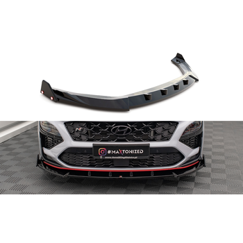 Добавка за предна броня/лип спойлер  V.2 + Добавки Hyundai Kona N Mk1 - Maxton Design