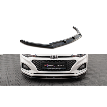 Добавка за предна броня/лип спойлер  V.1 Hyundai I20 Mk2 Facelift - Maxton Design