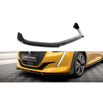 Добавка за предна броня/лип спойлер  V.1 + Добавки Peugeot 208 GT Mk2 - Maxton Design