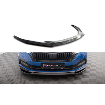 Добавка за предна броня/лип спойлер  V.2 Skoda Octavia Sportline Mk4 - Maxton Design