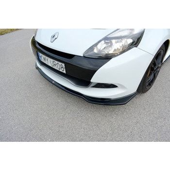 Добавка за предна броня/лип спойлер  V.1 Renault Clio Mk3 RS Facelift - Maxton Design