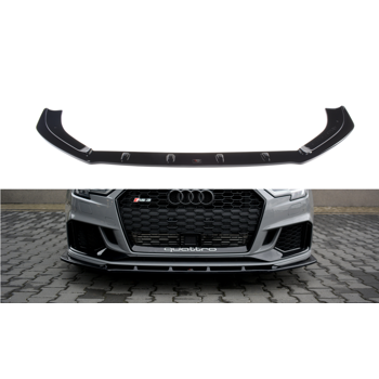 Добавка за предна броня/лип спойлер  V.1 Audi RS3 8V FL седан - Maxton Design