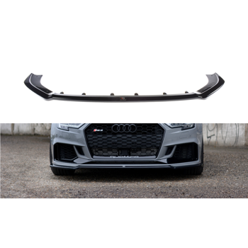 Добавка за предна броня/лип спойлер  V.2 Audi RS3 8V FL седан - Maxton Design
