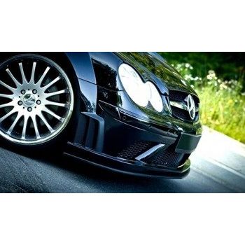 Добавка за предна броня/лип спойлер  Mercedes Clk W209 Black (SL Black Series Look)