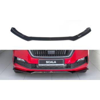 Добавка за предна броня/лип спойлер  V.2 Skoda Scala - Maxton Design