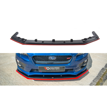 Добавка за предна броня/лип спойлер  v.4 subaru wrx sti - Maxton Design
