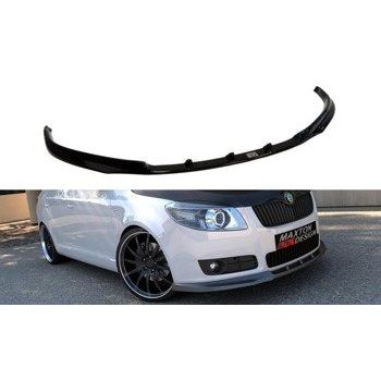 Добавка за предна броня/лип спойлер skoda fabia mk2 - Maxton Design