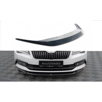 Добавка за предна броня/лип спойлер  V.1 Skoda Superb Mk3 - Maxton Design