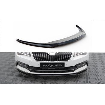 Добавка за предна броня/лип спойлер  V.2 Skoda Superb Mk3 - Maxton Design