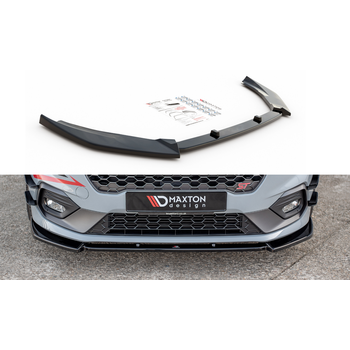 Добавка за предна броня/лип спойлер  V.7 Ford Fiesta Mk8 ST / ST-LINE - Maxton Design