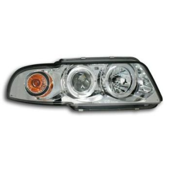 Кристални фарове с лупи и Angel eyes Audi A4 1994-1998г. Хромирани