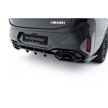 Добавка за задна броня (с вертикални ребра) V.2 BMW X4 M-Pack G02 Facelift