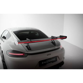 Карбонов спойлер/крило V.1 + LED Porsche 718 Cayman 982c