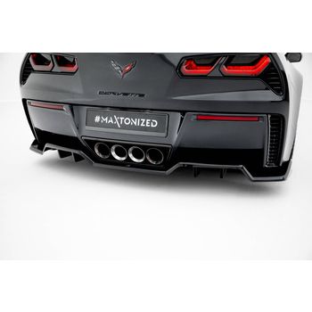 Централна добавка за задна броня (с вертикални ребра) Chevrolet Corvette Z06 C7