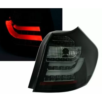 Диодни стопове със светловоди за BMW E87 - черни