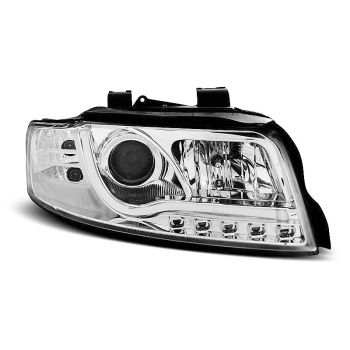 Фарове  TUBE LIGHT хром за AUDI A4 10.00-10.04