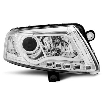 Фарове  TUBE LIGHT хром за AUDI A6 C6 04.04-08