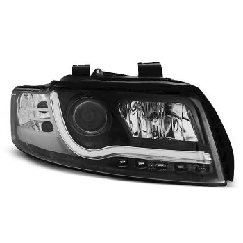 Фарове  TUBE LIGHT DRL Черни за AUDI A4 10.00-10.04