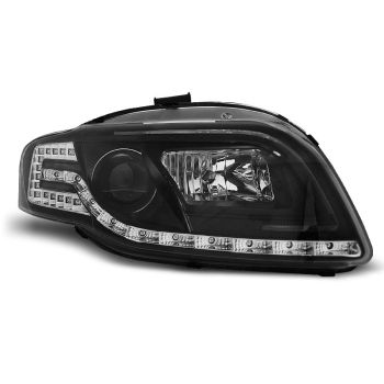 Фарове  TUBE LIGHT Черни за AUDI A4 B7 11.04-03.08