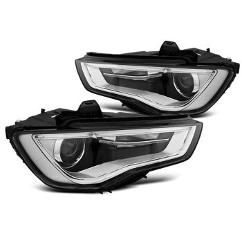 Фарове  TUBE LIGHT DRL Черни за AUDI A3 8V 12-16