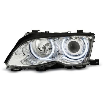 Фарове  с ангелски очи CCFL хром за BMW E46 09.01-03.05