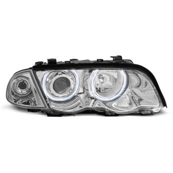 Фарове  с ангелски очи CCFL хром за BMW E46 05.98-08.01 S/T 