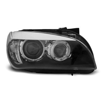 Фарове  с ангелски очи LED Черни за BMW X1 E84 10.09-07.12