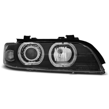 Фарове  с ангелски очи LED Черни за BMW E39 09.95-06.03