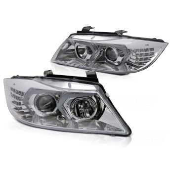 Фарове LED Хром за BMW E90/E91 05-08