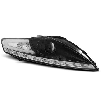 Фарове за FORD MONDEO 07.07-11.10 с дневни светлини Черни LED INDICATOR