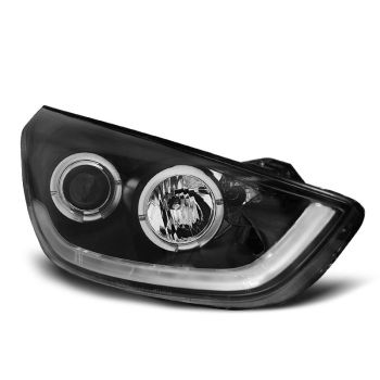 Фарове за HYUNDAI TUCSON IX35 10-13 Черни TUBE LIGHT